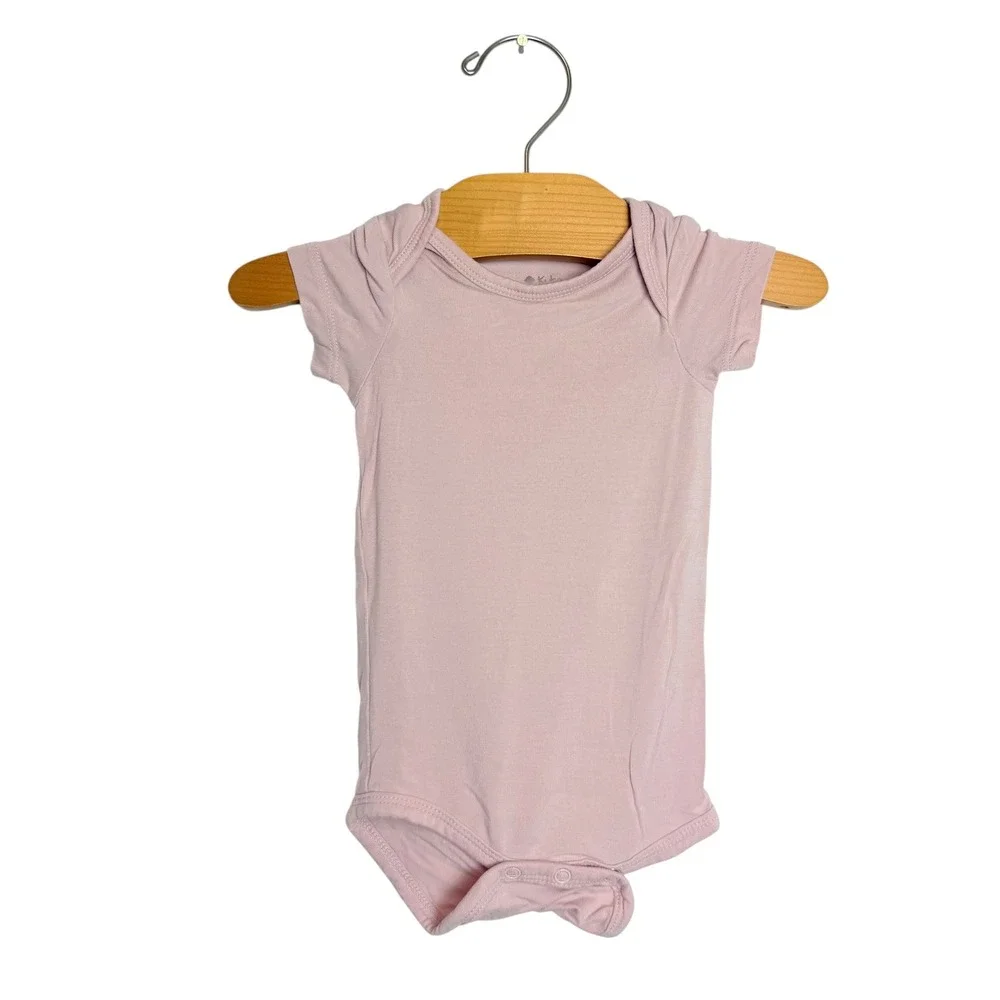 Kyte Baby Short Sleeve Bamboo Bodysuit Dusty Rose Pink 3-6 Months Infant